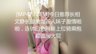 [MP4/ 728M]今日推荐长相文静长腿美臀新人妹子激情啪啪，连体白色网袜上位骑乘抱着圆润大屁