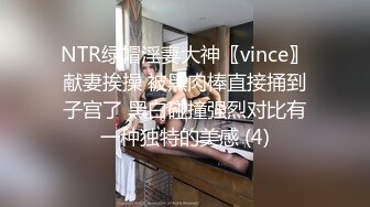 NTR绿帽淫妻大神〖vince〗献妻挨操 被黑肉棒直接捅到子宫了 黑白碰撞强烈对比有一种独特的美感 (4)